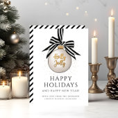 Prettige feestdagen Elegant zwart en wit Feestdagenkaart