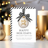 Prettige feestdagen Elegant zwart en wit Feestdagenkaart