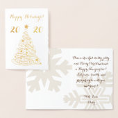 Prettige Feestdagen elegante aanpasbare Folie Kaarten (Display)