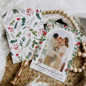 Prettige feestdagen Elegante botanische boog Feestdagenkaart