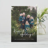 Prettige feestdagen €? | Elegante Buffalo Plaid fo Feestdagenkaart (Staand voorkant)