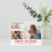 Prettige feestdagen €? | Elegante chique moderne f Briefkaart (Staand voorkant)