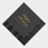 Prettige feestdagen · Elegante Corporate Christmas Folie Servetten (Rechts)