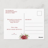 Prettige feestdagen Elegante kerstbloemen Briefkaart (Achterkant)