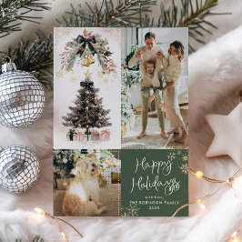 Prettige feestdagen Elegante kerstboom donker Feestdagenkaart