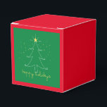 prettige feestdagen elegante kerstcadeaudoos bedankdoosjes<br><div class="desc">prettige feestdagen kerstcadeaudoos perfect voor een klein cadeau. Klassieke elegante rode en groene vakantie.</div>
