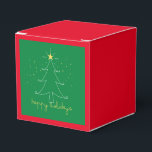 prettige feestdagen elegante kerstcadeaudoos bedankdoosjes<br><div class="desc">prettige feestdagen kerstcadeaudoos perfect voor een klein cadeau. Klassieke elegante rode en groene vakantie.</div>