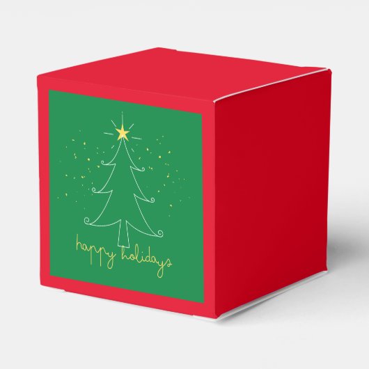 prettige feestdagen elegante kerstcadeaudoos bedankdoosjes (Achterkant)