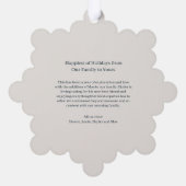 Prettige feestdagen Elegante Rich Plaid Heirloom S Ornament Kaart (Achterkant)