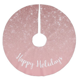 Prettige feestdagen Elegante roze faux glitter tex Kerstboom Rok