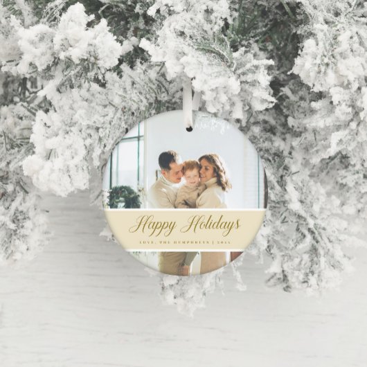 Prettige feestdagen Elegante scriptkalligrafie Ornament