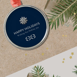 Prettige feestdagen Elegante sneeuwvlok Metalen Ornament