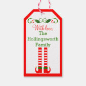 prettige feestdagen Elf Cadeaulabel (Achterkant)