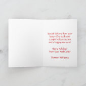 Prettige feestdagen Elf en brievenbus Kaart (Binnen)