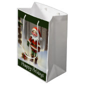 prettige feestdagen Elf Medium Cadeauzakje (Voorkant Gekanteld)