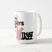 Prettige feestdagen En All That Jazz saxofonist Koffiemok (Voorkant rechts)