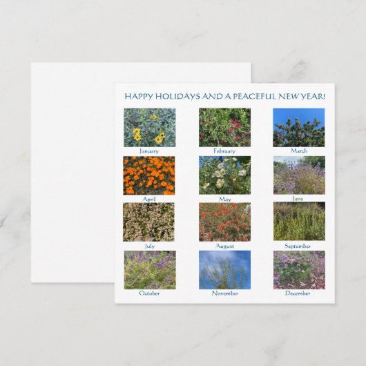 prettige feestdagen en een vreedzaam nieuwjaar! notitiekaartje (Voorkant / Achterkant)