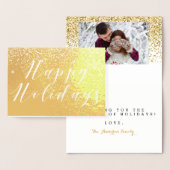 prettige feestdagen en Glitter Classic Typography  Folie Kaarten (Display)