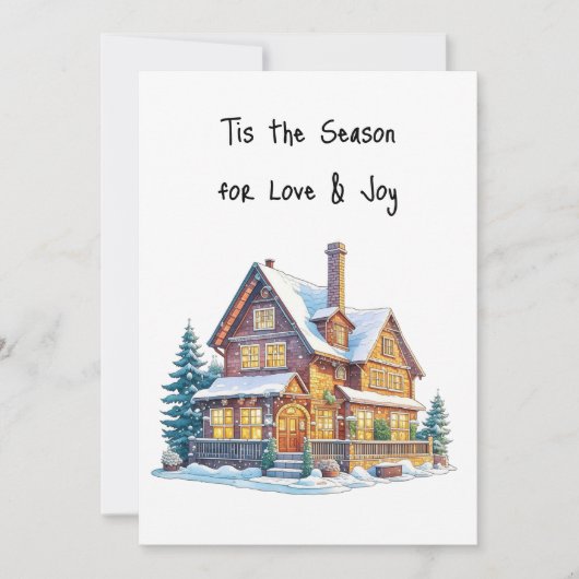 Prettige feestdagen en vrolijk kerstfeest feestdagenkaart (Voorkant)