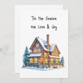 Prettige feestdagen en vrolijk kerstfeest feestdagenkaart (Voorkant / Achterkant)