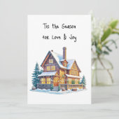 Prettige feestdagen en vrolijk kerstfeest feestdagenkaart (Staand voorkant)