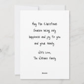 Prettige feestdagen en vrolijk kerstfeest feestdagenkaart (Achterkant)