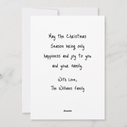 Prettige feestdagen en vrolijk kerstfeest feestdagenkaart (Achterkant)