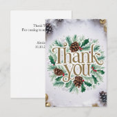 Prettige feestdagen Enchanted Winter Wish Bedankkaart (Voorkant / Achterkant)