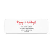 prettige feestdagen etiket (Voorkant)