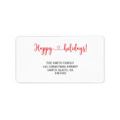 prettige feestdagen etiket (Voorkant)