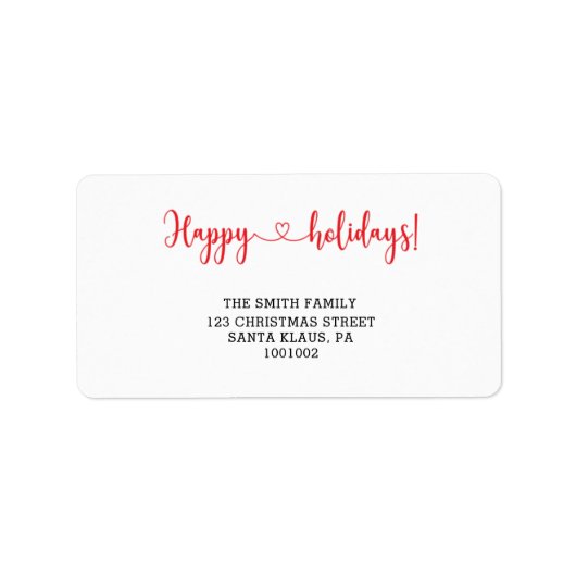 prettige feestdagen etiket (Voorkant)