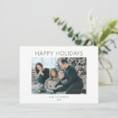 Prettige feestdagen Evergreen Minimalist Feestdagenkaart (Staand voorkant)