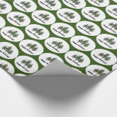 prettige feestdagen Evergreen Trees Cadeaupapier (Hoek)