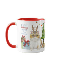 Prettige feestdagen EXOTIC Kat Mam Aangepaste Kers