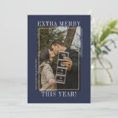 Prettige feestdagen Extra vrolijk kerstfeest Feestdagenkaart (Staand voorkant)