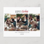 Prettige feestdagen Familie 3 foto's Kerst Kaart (Voorkant)