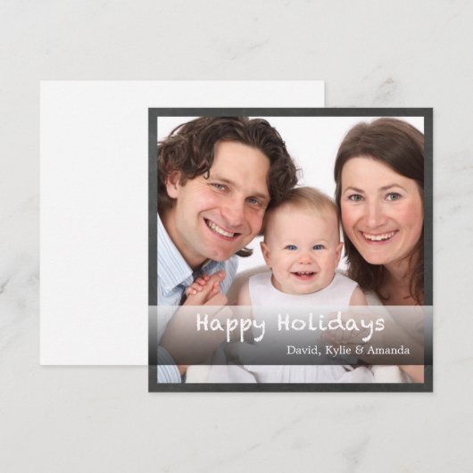 Prettige feestdagen Familie Foto Krijtbord Custom  (Voorkant / Achterkant)