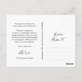 Prettige feestdagen, Familie Foto lachend Modern S Briefkaart (Achterkant)