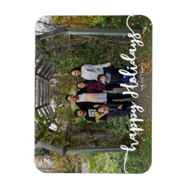 prettige feestdagen Familie Foto Lettering Modern  Magneet