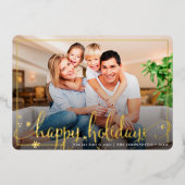 PRETTIGE FEESTDAGEN FAMILIE FOTO leuk kalligrafie (Voorkant)