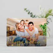 PRETTIGE FEESTDAGEN FAMILIE FOTO leuk kalligrafie (Staand Voorkant)