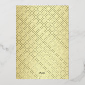 prettige feestdagen familie foto naam groen goud (Achterkant)