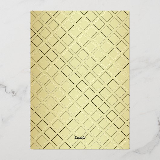 prettige feestdagen familie foto naam groen goud (Achterkant)