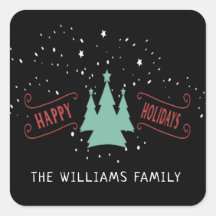 prettige feestdagen Familie Klassieke Sticker