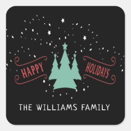 prettige feestdagen Familie Klassieke Sticker