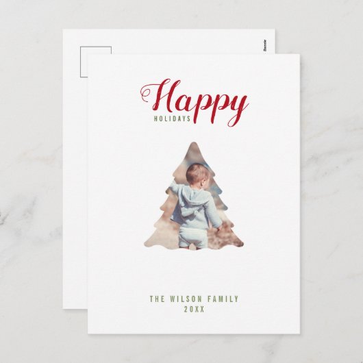 prettige feestdagen familie met kerstfeest (Voorkant / Achterkant)