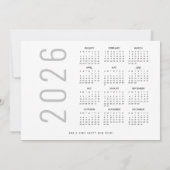 Prettige feestdagen Familiefoto 2026 Kalenderscrip Feestdagenkaart (Achterkant)