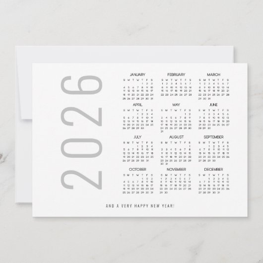 Prettige feestdagen Familiefoto 2026 Kalenderscrip Feestdagenkaart (Achterkant)