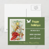 prettige feestdagen familiefoto begroet briefkaart (Voorkant / Achterkant)