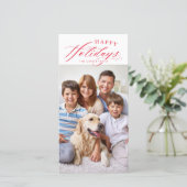 PRETTIGE FEESTDAGEN FAMILIEFOTO FEESTDAGENKAART (Staand voorkant)